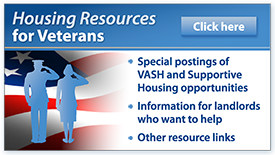 Housing Resources for Veterans - Special postings of VASH and Supportive Housing Opportunities